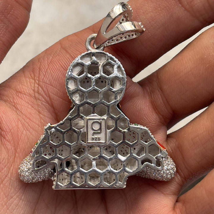 Diamond Hanumanji Pendant - Silver Lord Hanuman Necklace